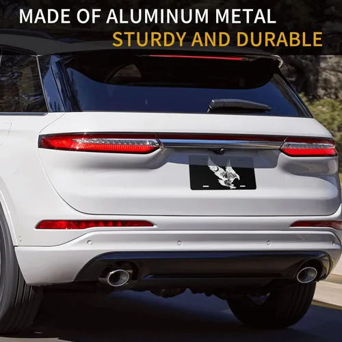 Miniatura 2 de Placa de Matrícula de Aluminio Águila Brújula Montaña Bosque Luna Nubes 6 x 12 Pulgadas Placa de Matrícula Frontal de Metal para Automóvil Cubierta