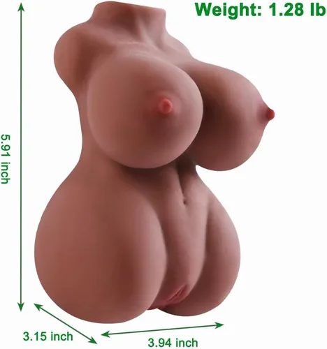 Muñecas sexuales de 1.28 libras para hombres, masturbador masculino de torso TPE, juguetes sexuales para adultos realistas con pechos y glúteos,