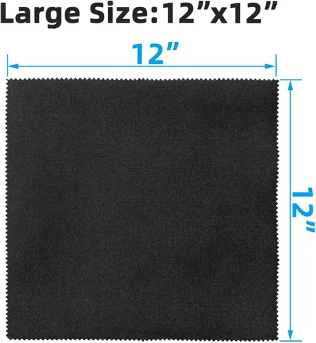 Miniatura 2 de Paquete de 6 paños de limpieza de pistola de microfibra, trapos de limpieza de pistola de 12 x 12 pulgadas, trapos de limpieza reutilizables de Negro