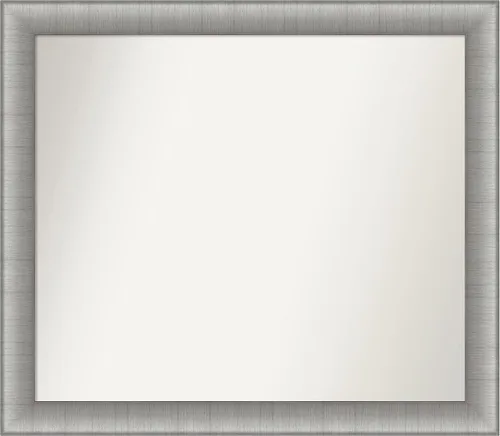Miniatura 144 de Amanti Art Espejo de baño plateado para sobre fregadero, 28 x 47 pulgadas, espejo rectangular de plata imperial, marco de madera tradicional de gran