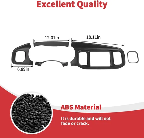 Miniatura 5 de Linskip Acabado de Tablero Compatible con Dodge Charger 2015 2016 2017 2018 2019 2020 2021 2022 2023, Panel de Cubierta de Consola Central