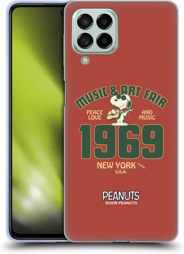 Miniatura 145 de Head Case Designs Funda de gel Woodstock 50th con licencia oficial de Peanuts Snoopy Guitar 1969 [protección de grado militar] compatible