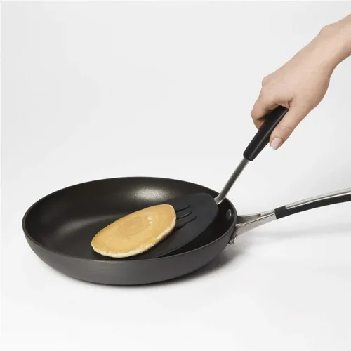 Miniatura 5 de Volteador de silicona, aleta perfecta para panqueques y volteador de huevos, espátula de goma resistente al calor ancha para alimentos grandes
