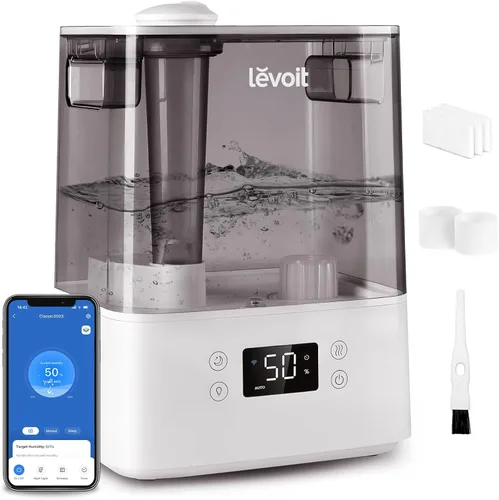 LEVOIT Humidificadores para dormitorio, habitación grande, hogar, (6L) difusor de aceite esencial de llenado superior de niebla fría para bebés y