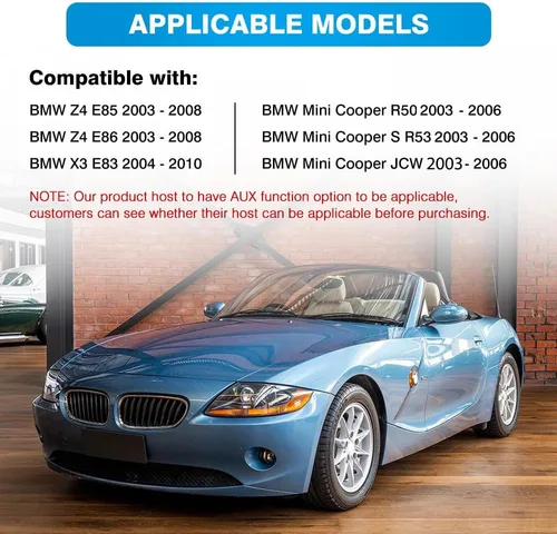 Miniatura 3 de Adaptador AUX de audio compatible con Bluetooth con micrófono, compatible con BMW Z4 (E85/E86), X3(E83), compatible con Mini Cooper (R50/JCW)