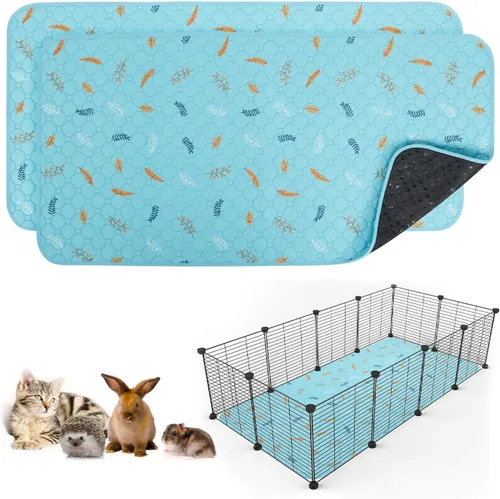 Miniatura 31 de Sunheir - Almohadillas lavables reutilizables orina de cobayas, forros impermeables absorbentes para jaulas cobayas conejos conejillos de indias