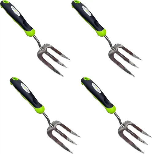 Miniatura 8 de Garden Guru - Herramienta de horquilla manual de acero inoxidable, acero inoxidable resistente a la corrosión, mango ergonómico, ideal para plantar