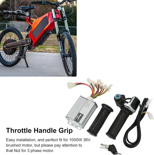 Miniatura 4 de Controlador y acelerador de 36 V 25 A, empuñaduras de manillar del acelerador giratorio, kit de controlador de velocidad de bicicleta eléctrica