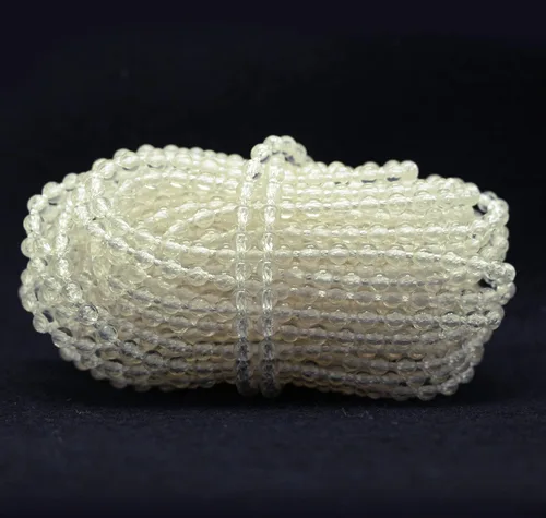Miniatura 4 de FQTANJU Cordón de cadena con cuentas enrollables, cadena de plástico beige transparente de 10 yardas, repuesto para persianas romanas, cuerda