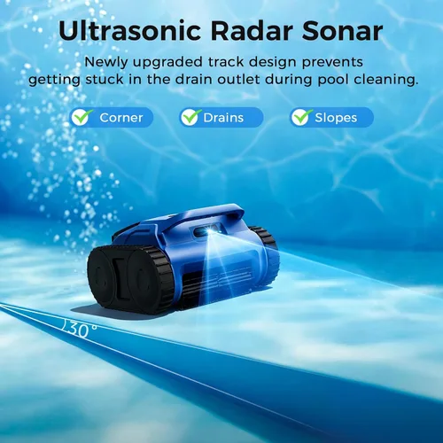 Miniatura 6 de Limpiador robótico inalámbrico para piscinas, aspiradora robótica automática para piscinas enterradas, limpieza de robot de piscina de spa de hasta