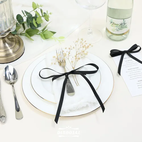Miniatura 4 de Cinta de grogrén negro de 3/8 pulgadas a granel de 100 yardas, cinta de tela negra sólida para manualidades, envoltura de regalos, lazos