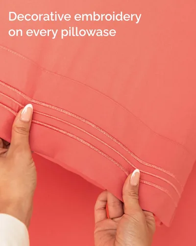 Miniatura 7 de Juego de sábanas de 3 piezas tamaño Twin XL - Sábanas cómodas, transpirables y refrescantes - Ropa de cama de lujo hotelero para mujeres, hombres