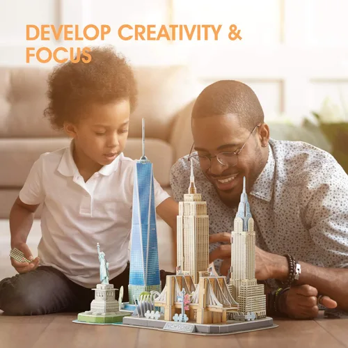 Miniatura 6 de Rompecabezas 3D para niños de 8 a 10 años, manualidades para niños de 8 a 12 años, horizonte de la ciudad de Nueva York, manualidades