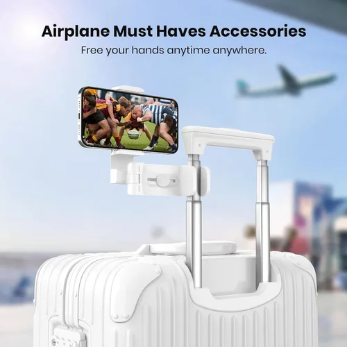 Miniatura 2 de Klearlook Soporte Universal para Teléfono de Vuelo, Blanco, Plegable, Rotación de 360°, Compatible con Teléfonos de 4.7-6.9 Pulgadas Blanco puro