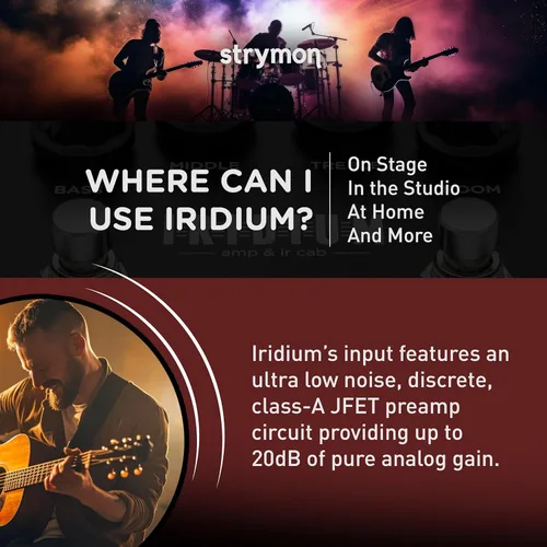 Miniatura 6 de Strymon Iridium Pedal de simulador de amplificador y cabina IR para guitarra eléctrica y acústica, sintetizadores y teclados