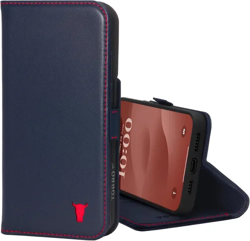 Miniatura 11 de TORRO Funda de cuero prémium compatible con iPhone 15 Pro Max de 6.7 pulgadas, funda de piel auténtica tipo cartera con función atril y ranuras