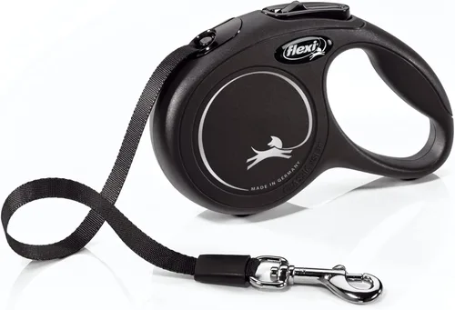 Miniatura 19 de FLEXI Nueva Correa Retráctil Clásica de Cinta para Perros Grandes Hasta 110 Libras – 26 Pies, Negra Correa de Paseo para Mascotas Sin Enredos