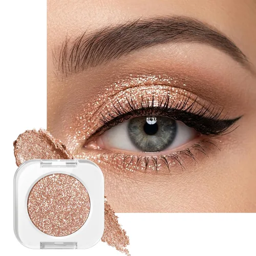 Miniatura 31 de Erinde Paleta de sombra de ojos blanca mate, sombra de ojos en polvo prensado blanco, ultra mezclable, color pigmentado, larga duración, base de 201