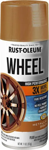 Miniatura 10 de Rust-Oleum 368076-6PK Pintura en aerosol para ruedas de alto rendimiento, 11 onzas, negro brillante, paquete de 6 Brillo negro