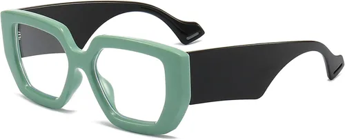 Miniatura 8 de AIEYEZO Gafas de luz azul con marco grueso para hombres y mujeres, gafas cuadradas de moda para computadora, antifatiga ocular y previenen el dolor