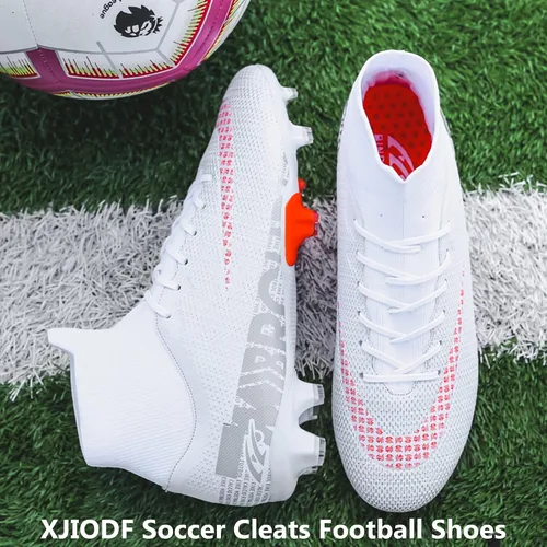 Miniatura 7 de XJIODF Men's AGFG Soccer Cleats Football Shoes High-Tops Lace-Up Non-Slip Spikes