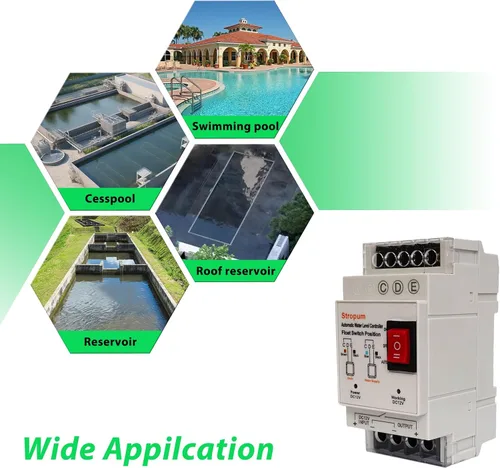 Miniatura 5 de Controlador de interruptor de flotador de bomba de sumidero DC12V, control automático de nivel de agua, relé detector de sensor de nivel de líquido