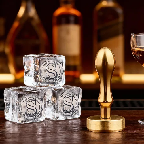 Miniatura 8 de STAMTECH Sello de hielo personalizado – Sello de hielo personalizado con mango de metal que crea un diseño único de sello de marca de hielo
