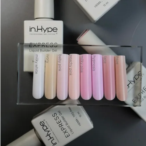 Miniatura 3 de IN.HYPE Gel Constructor de Estructura Exprés/Líquido/Gel Duro en Botella (BIAB) HEMA, libre de TPO para Realce de Rosa bebé #2