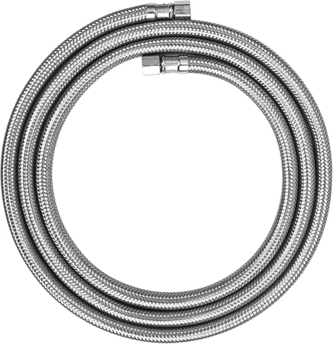 Manguera de suministro de agua trenzada de acero inoxidable prémium con tubo interior PEX - Conexión universal de 1/4 pulgadas (6 pies)