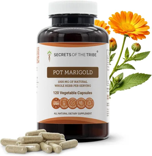 Miniatura 6 de Secrets of the Tribe Pot Marigold 60 Cápsulas, 1000 mg, Caléndula (Caléndula Officinalis) Flor Seca (60 Cápsulas)
