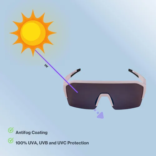 Miniatura 7 de ALPINA Gafas de ciclismo que mejoran el contraste y a prueba de roturas para hombres y mujeres, 100% protección UV, RAM HR Q-LITE, rosa claro mate