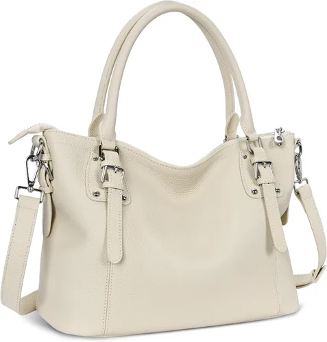 Miniatura 10 de HESHE - Carteras y bolsos de cuero genuino para mujer, bolso de mano, bolso de hombro, bolso de asa superior, bolso cruzado, bolso tipo morral