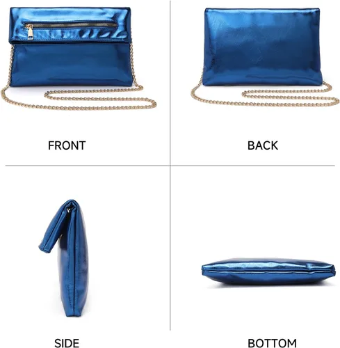 Miniatura 4 de Bolso de mano para mujer, bolso de noche con correa de cadena, sobre de moda, bolso cruzado de boda formal