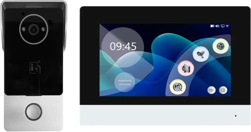 Miniatura 2 de Sistema de intercomunicación de timbre de video inteligente con bloqueo magnético de 600 libras, monitor Wi-Fi con pantalla táctil de 7 pulgadas