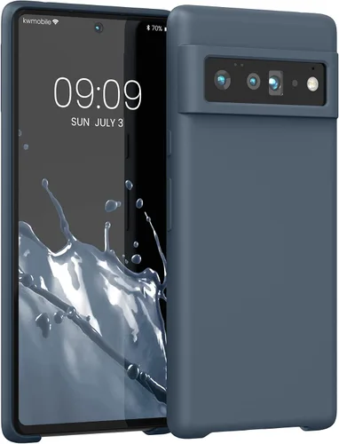 Miniatura 557 de kwmobile Funda Compatible con Google Pixel 6 Pro - Funda de teléfono de silicona TPU con acabado suave - Azul Arrecife