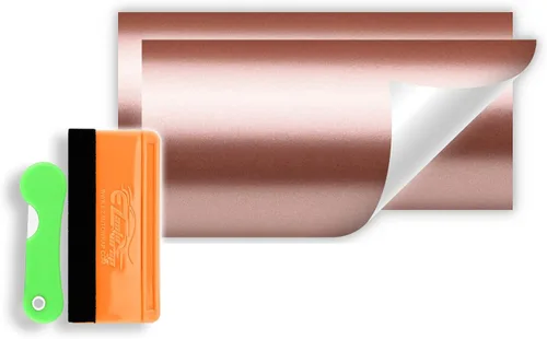 Miniatura 11 de Kit de herramientas gratuito, 2 unidades de 5 x 10 pulgadas, compatible con Chevy Emblem Bowtie Satin Chrome Champagne Gold Vinil Wrap Sticker Sheet