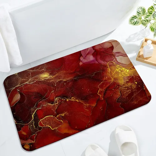 Miniatura 23 de Gibelle Alfombra de baño súper absorbente, de secado rápido, delgada, para debajo de la puerta, antideslizante, parte trasera de goma, para frente