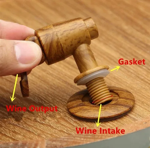 Miniatura 7 de Vino, madera de roble vintage dispensador de vino dispensador de whisky casero cubo de vino whisky para almacenar whisky cerveza vino bourbon