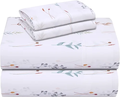 ZOYER Sábanas de percal 100 % algodón tamaño King, refrescantes y transpirables para personas que duermen con calor, ropa de cama crujiente estilo
