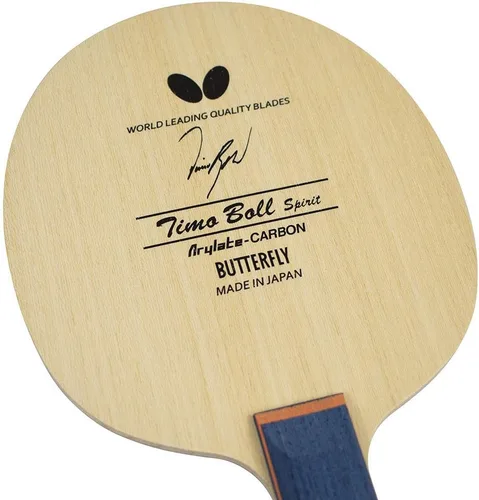 Miniatura 2 de Butterfly Timo Boll Spirit - Cuchilla de tenis de mesa, hoja de fibra de carbono de arilato, hoja de tenis de mesa profesional Butterfly