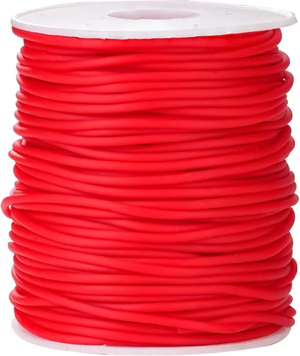 Miniatura 12 de Cable de tubo hueco de goma de 54 yardas, tubo de 0.079 pulgadas, cable de barbero para tejer con agujero de 0.039 pulgadas (0.039 in), protector