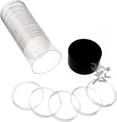Miniatura 14 de OnFireGuy Tubo de almacenamiento para cápsulas de monedas y 20 porta monedas Air-Tite H40 de ajuste directo para águilas de plata de 1 oz