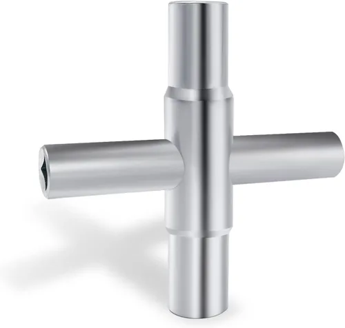 Llave Sillcock de 4 vías multifuncional, llave de acero para llave cruzada universal para medidor de gas y agua eléctrica, caja de llave de apertura