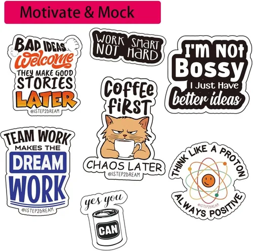 Miniatura 4 de Calcomanías motivacionales para oficina, regalos divertidos para compañeros de trabajo, diseño inspirador para profesionales corporativos, vinilo