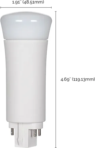 Miniatura 3 de Satco S29859 - Bombilla LED PL de 9 W, base G24q, vertical de 4 pines, 3500 K