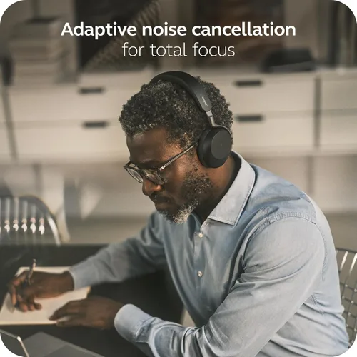 Miniatura 9 de Jabra Evolve3 75 Auriculares inalámbricos Bluetooth con micrófono para el trabajo, USB-A, tecnología de llamada de voz AI, cancelación activa