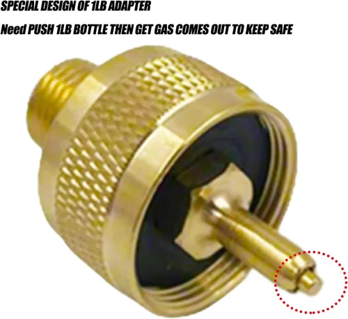 Miniatura 5 de MENSI Kit convertidor de botellas de tanque de propano de gas con antorcha de malas hierbas, ajuste de 1 libra con 3/8 "NPT, 1/4 "NPT, M12X1.25