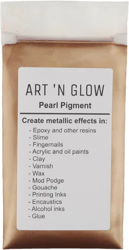 Miniatura 17 de Art 'N Glow Pigmento en polvo de perla de mica, 0.88 onzas, pigmento de perla fina para resina epoxi, gran opción para creativos, pinturas
