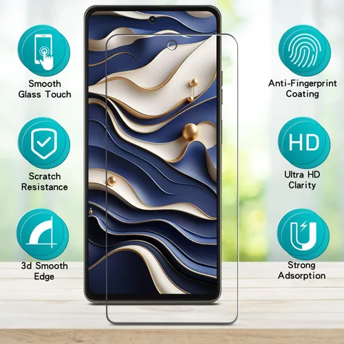 Miniatura 3 de Slanku Paquete de 3 protectores de pantalla para Motorola Moto G Power 2026, vidrio templado, dureza 9H, sensibilidad táctil, resistente a