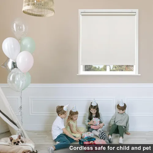 Miniatura 6 de Sunoff Persianas Enrollables Opacas sin Cordón para Ventanas de Bajar Persianas de Puerta Oscurecedoras de Habitación con Aislamiento Térmico